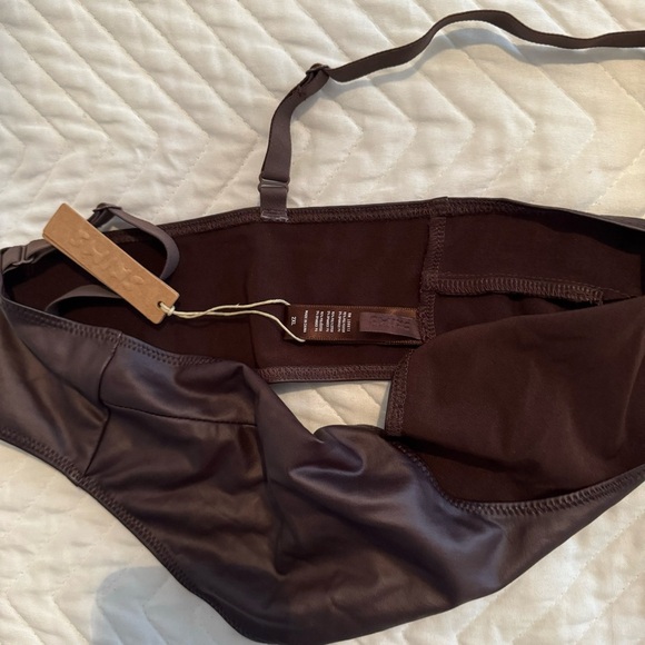 Skims Wet Jersey Scoop Bralette Cocoa Brown 2XL NEW WITH TAGS - Picture 3 of 8